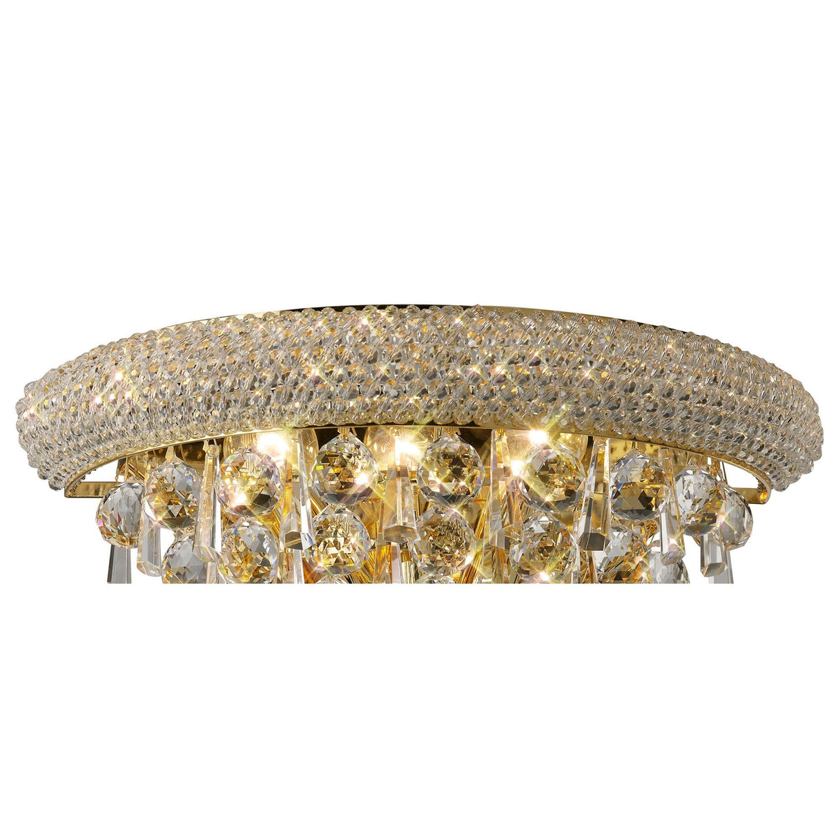 Alexandra Medium 3 Light Crystal Wall Light - Gold