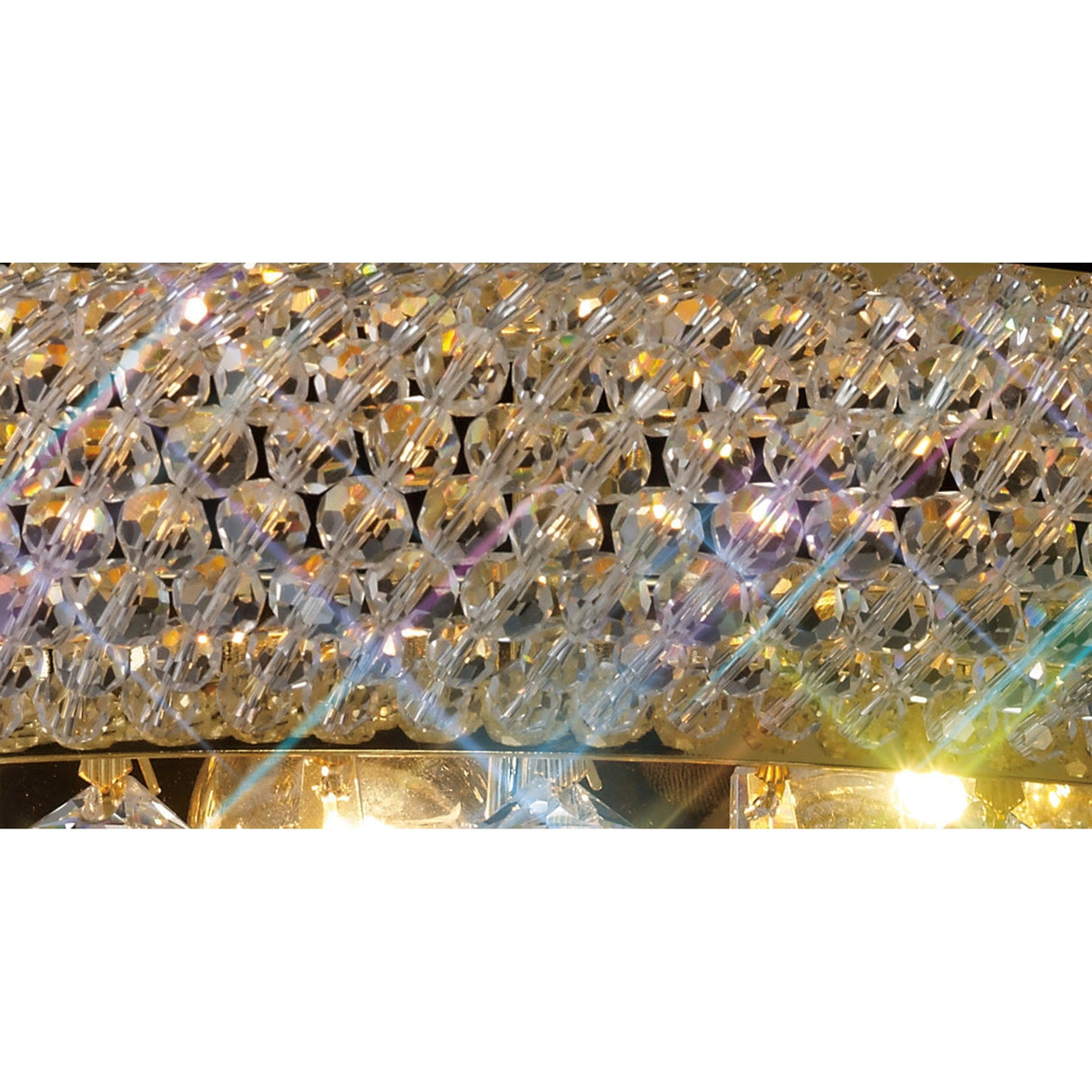 Alexandra Medium 3 Light Crystal Wall Light - Gold