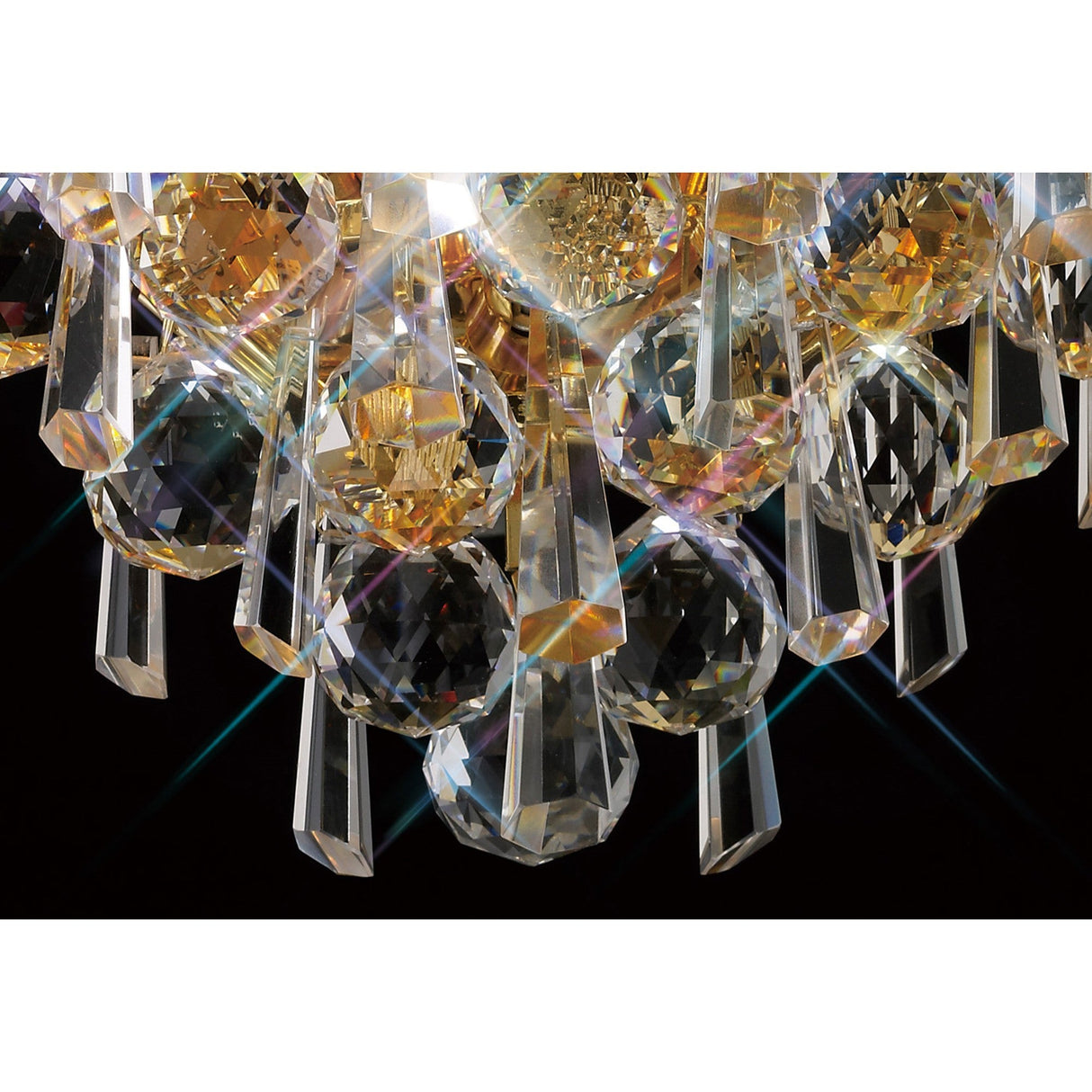 Alexandra Medium 3 Light Crystal Wall Light - Gold
