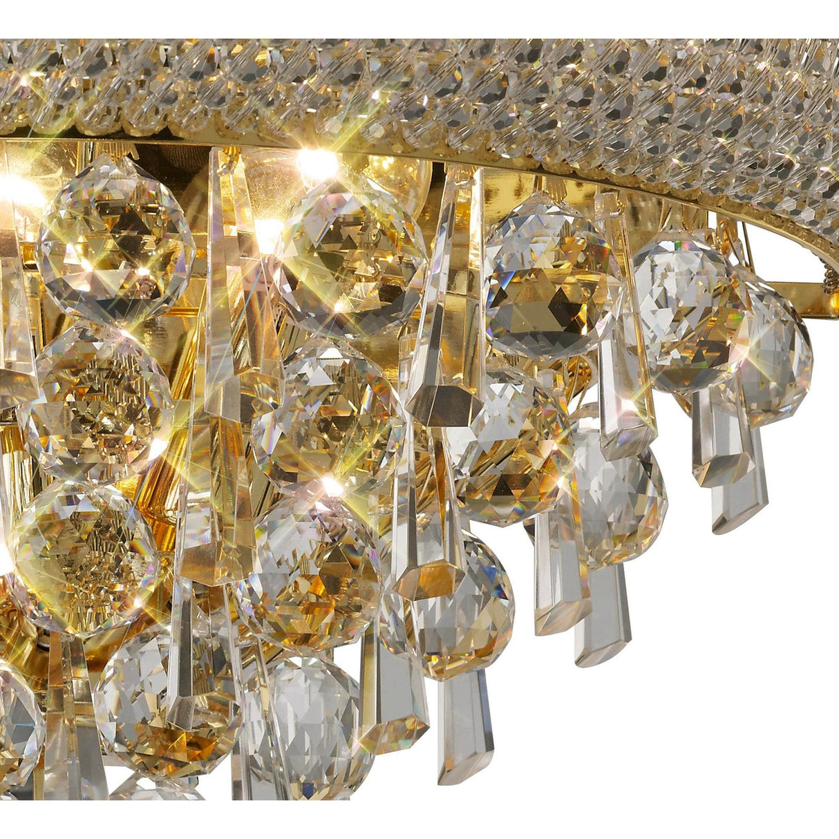 Alexandra Medium 3 Light Crystal Wall Light - Gold
