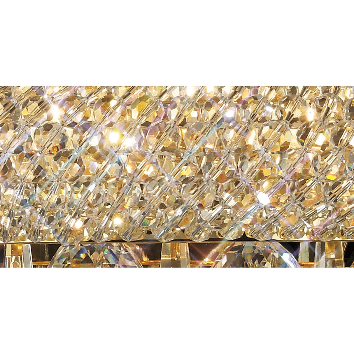 Alexandra Tall 3 Light Crystal Wall Light - Gold