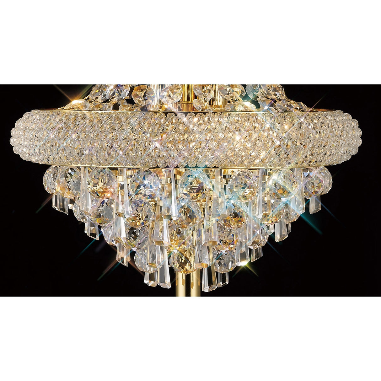 Alexandra 5 Light Crystal Table Lamp - Gold