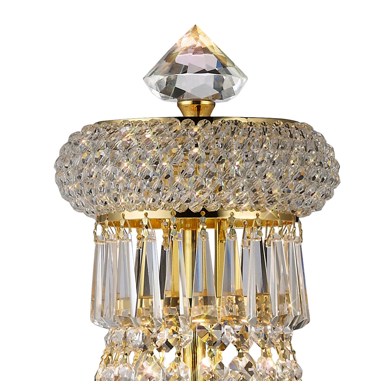 Alexandra 5 Light Crystal Table Lamp - Gold
