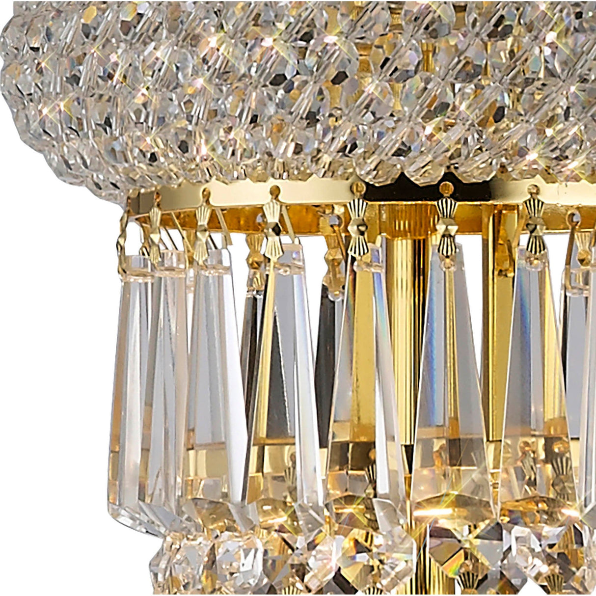 Alexandra 5 Light Crystal Table Lamp - Gold