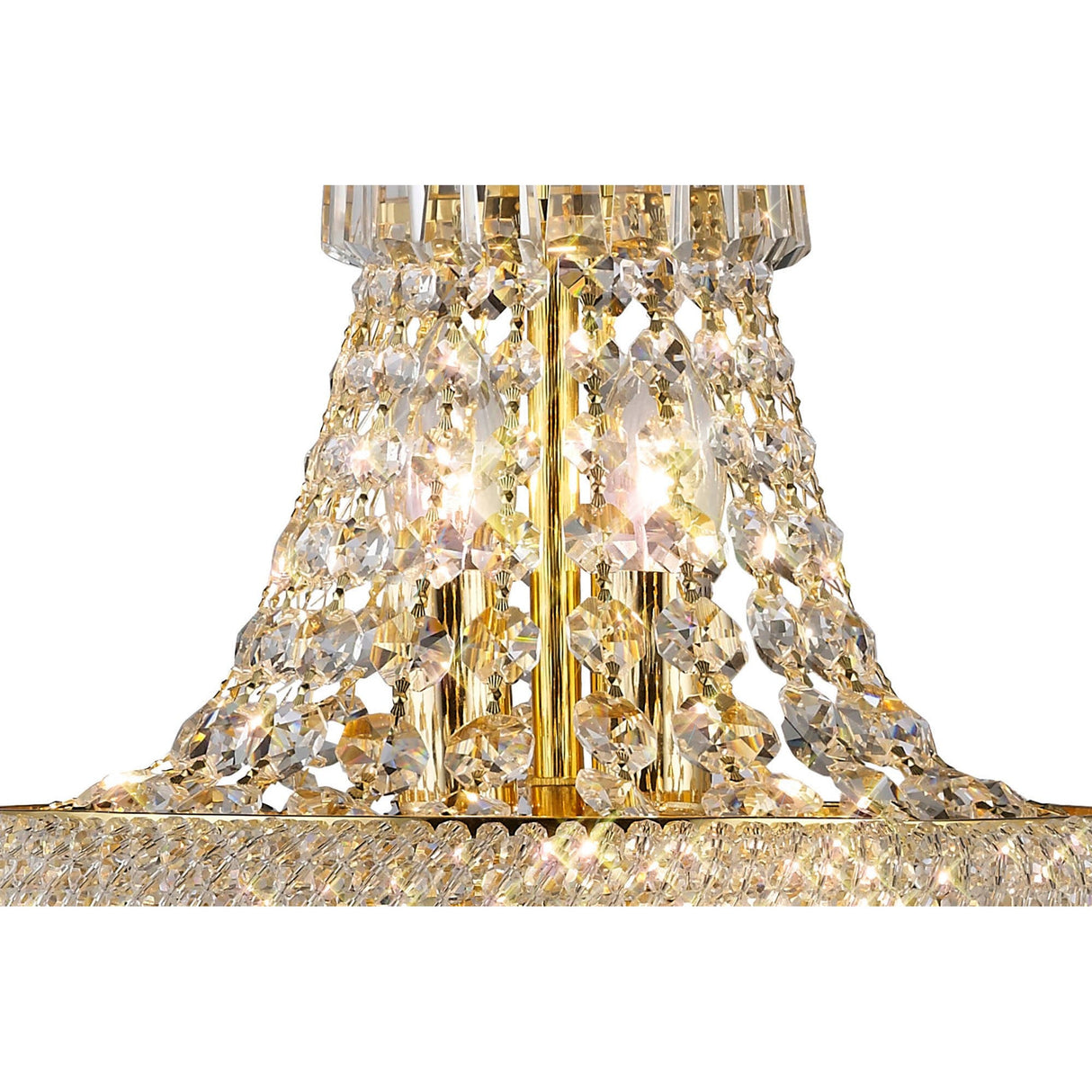 Alexandra 5 Light Crystal Table Lamp - Gold
