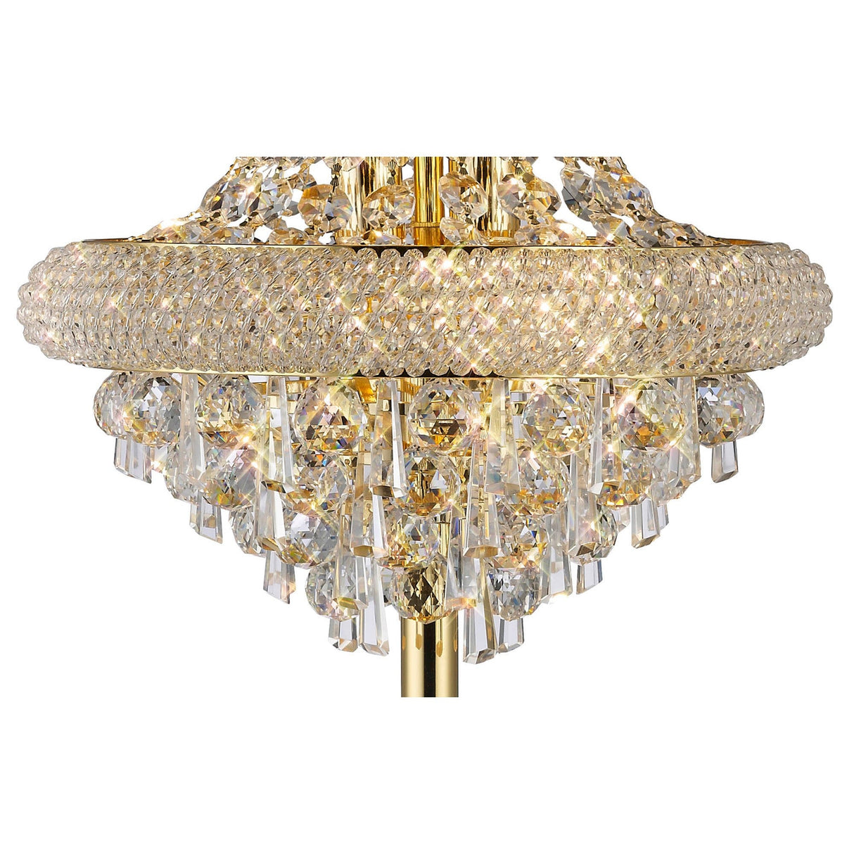 Alexandra 5 Light Crystal Table Lamp - Gold