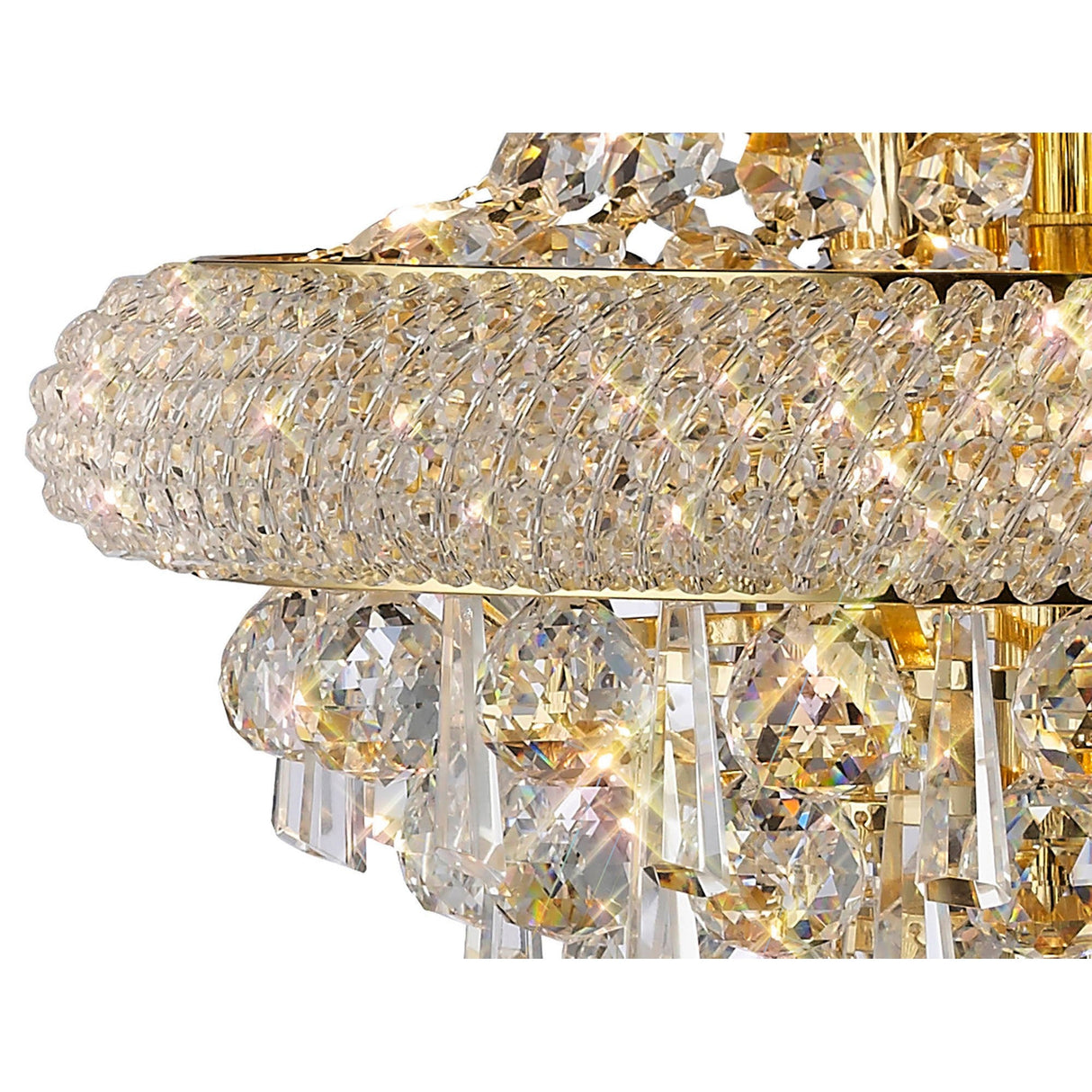 Alexandra 5 Light Crystal Table Lamp - Gold