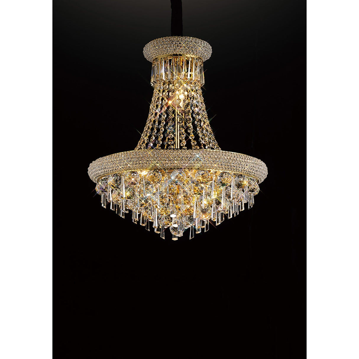 Alexandra 50cm 9 Light Crystal Chandelier - Gold