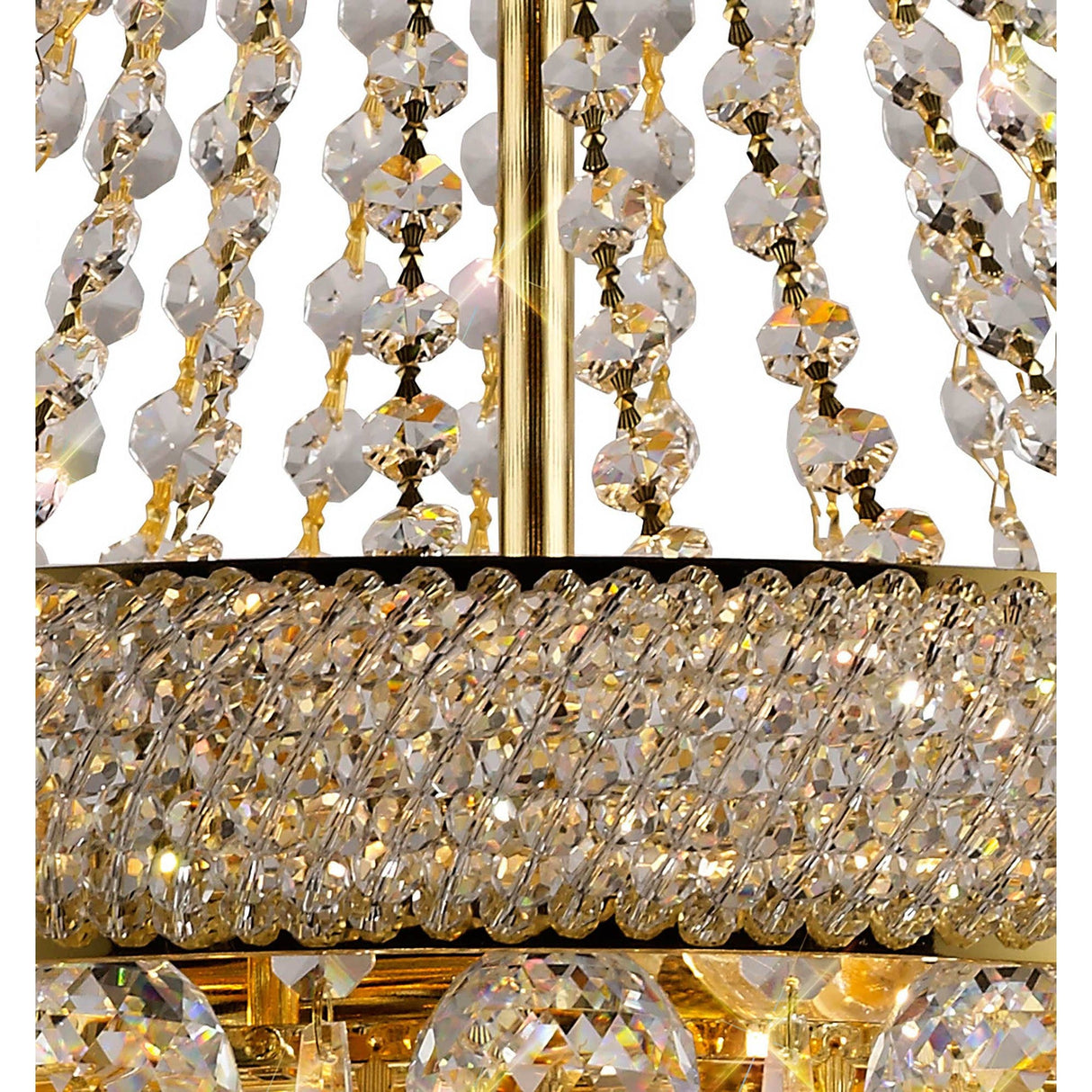 Alexandra 50cm 9 Light Crystal Chandelier - Gold