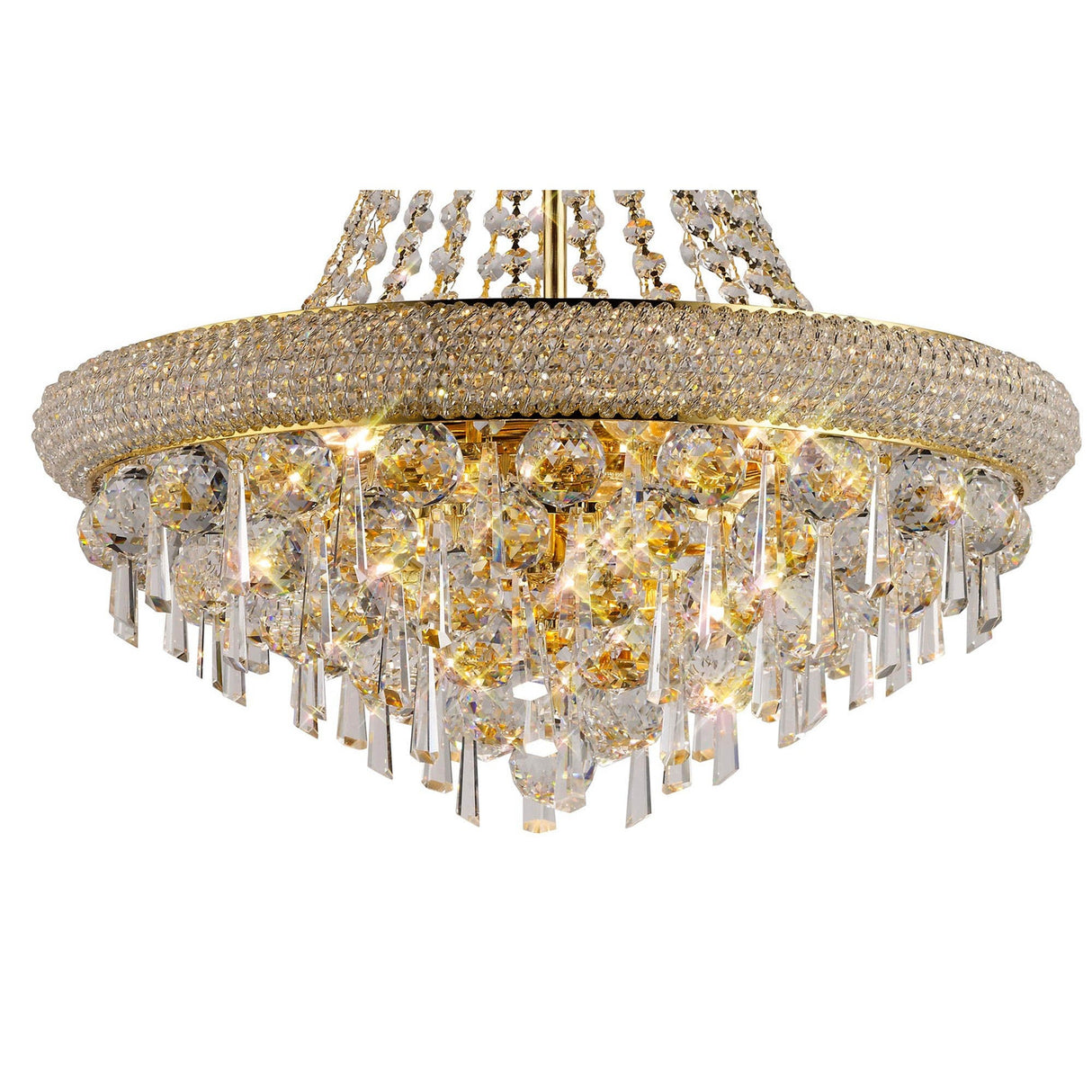 Alexandra 50cm 9 Light Crystal Chandelier - Gold
