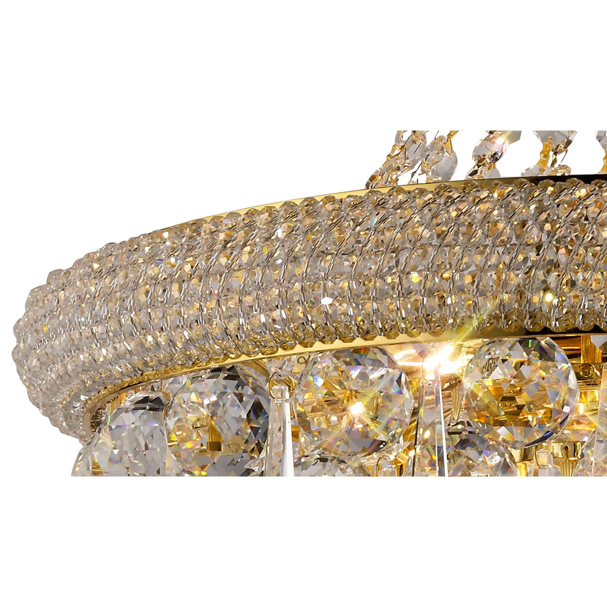 Alexandra 50cm 9 Light Crystal Chandelier - Gold