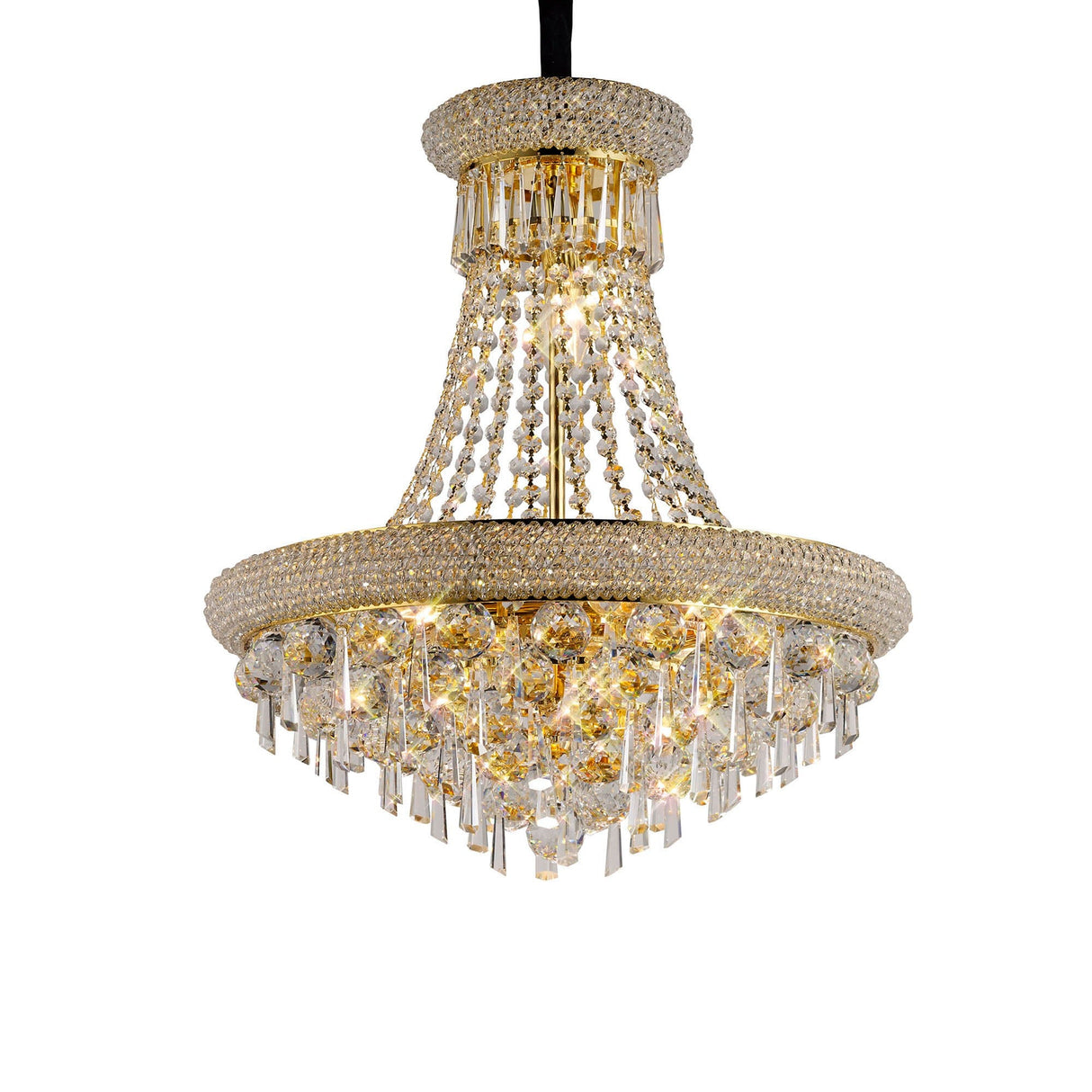 Alexandra 50cm 9 Light Crystal Chandelier - Gold