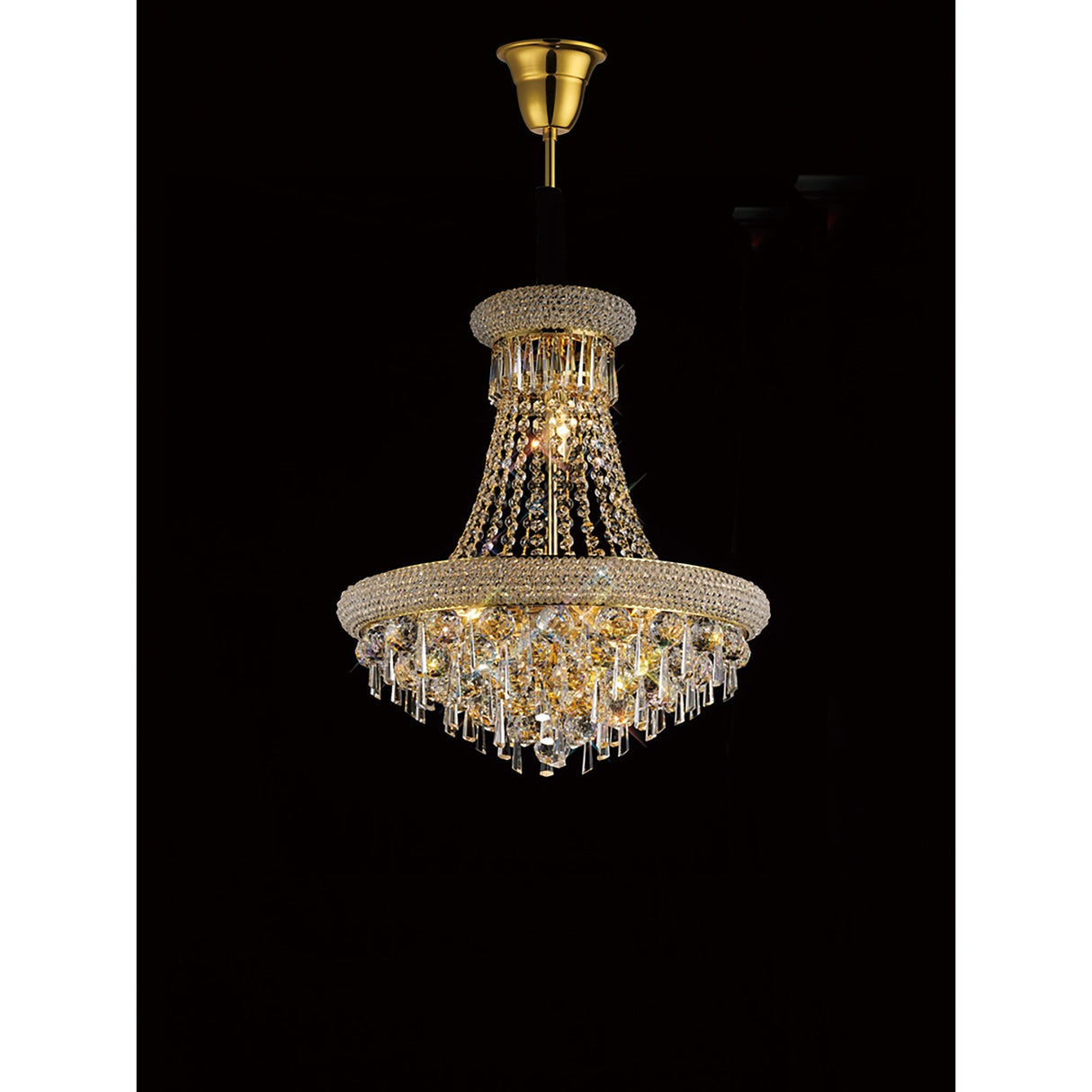Alexandra 50cm 9 Light Crystal Chandelier - Gold