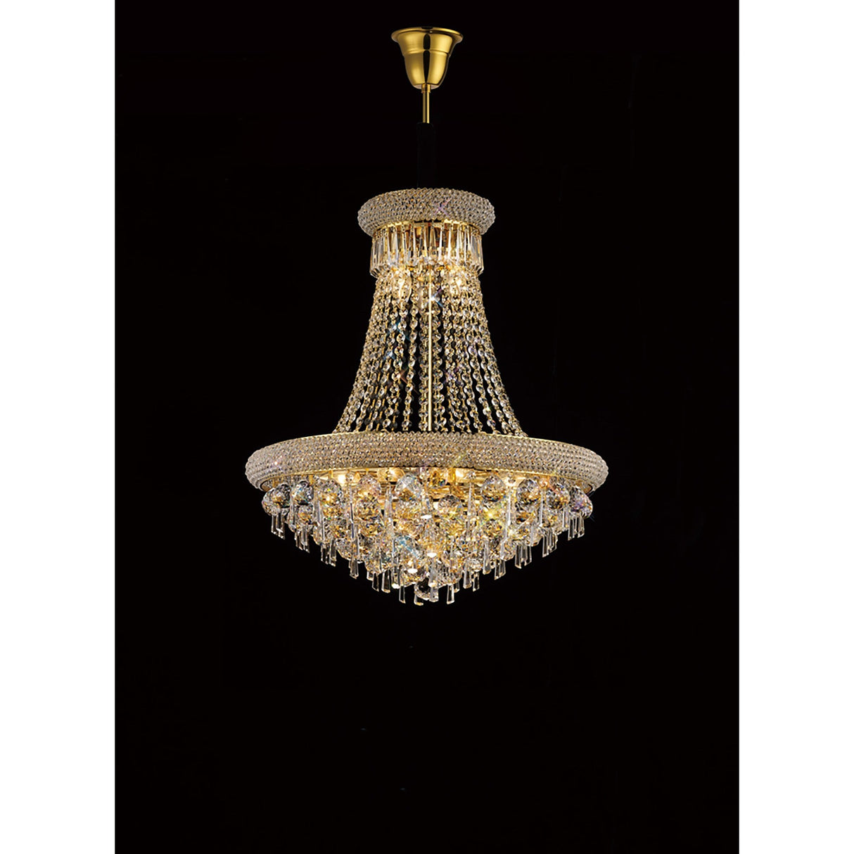 Alexandra 59cm 13 Light Crystal Chandelier - Gold