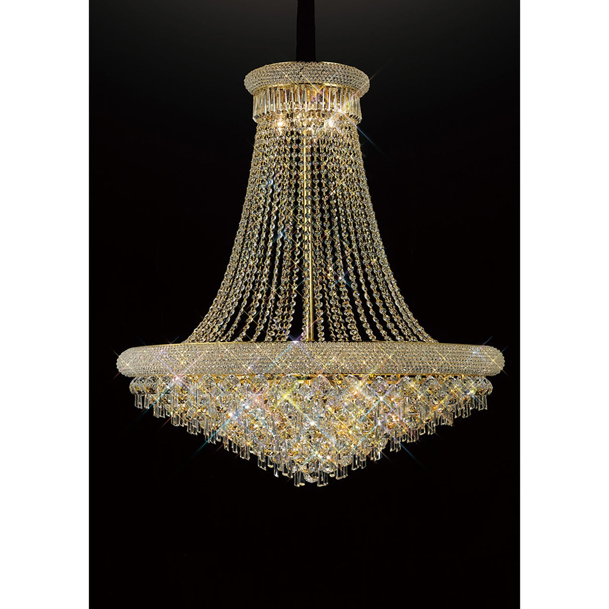 Alexandra 77cm 18 Light Crystal Chandelier - Gold