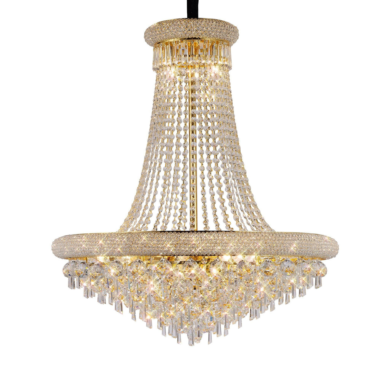 Alexandra 77cm 18 Light Crystal Chandelier - Gold