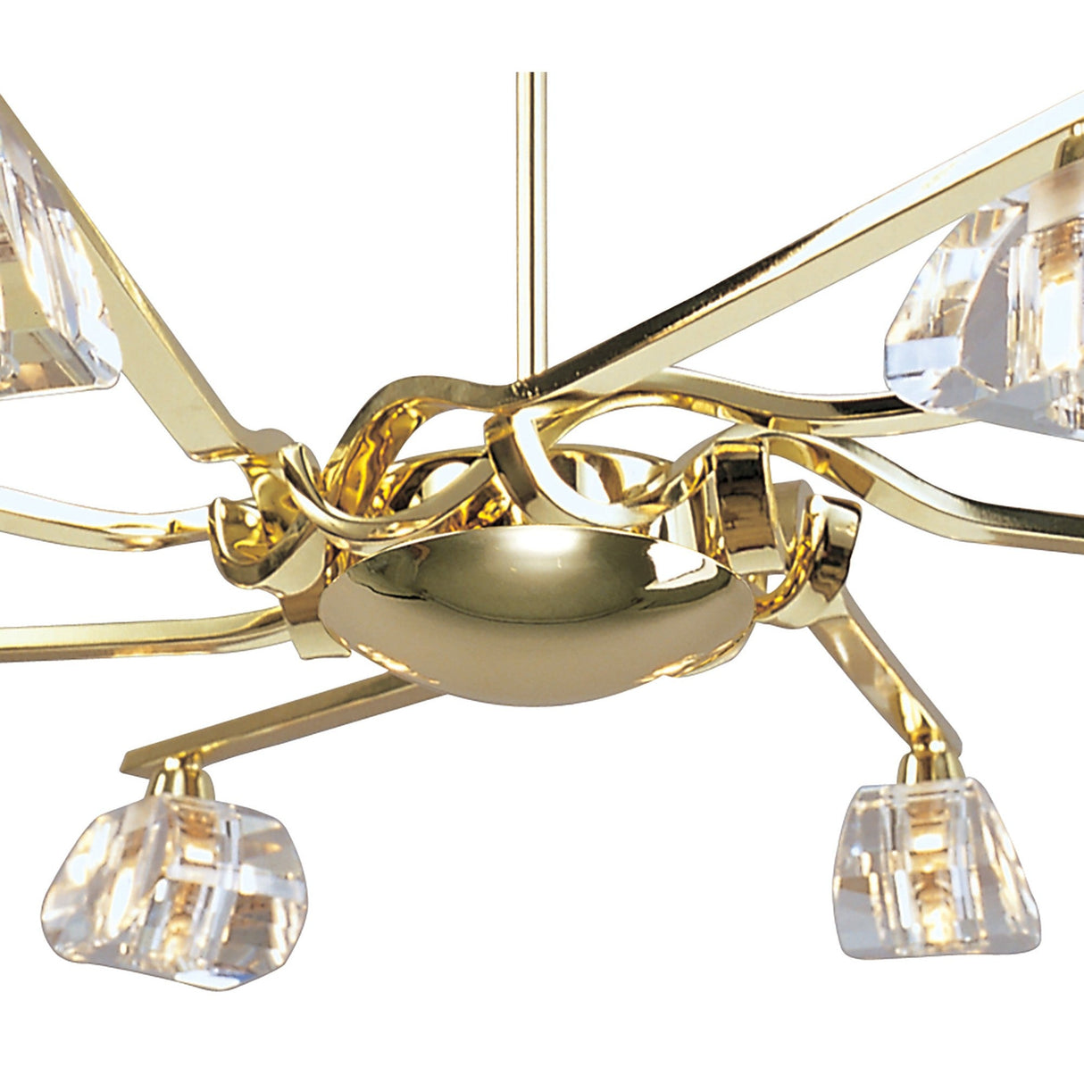 Alfa 80cm Chandelier 8 Light - Polished Brass