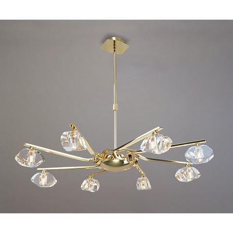 Alfa 80cm Chandelier 8 Light - Polished Brass