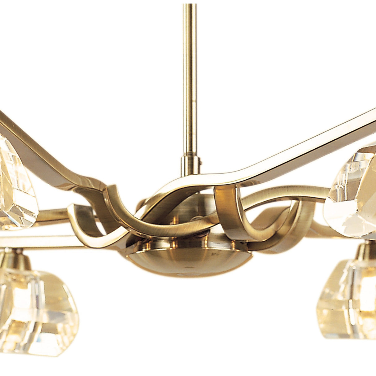 Alfa 63cm 6 Light Chandelier/Semi-Flush - Antique Brass