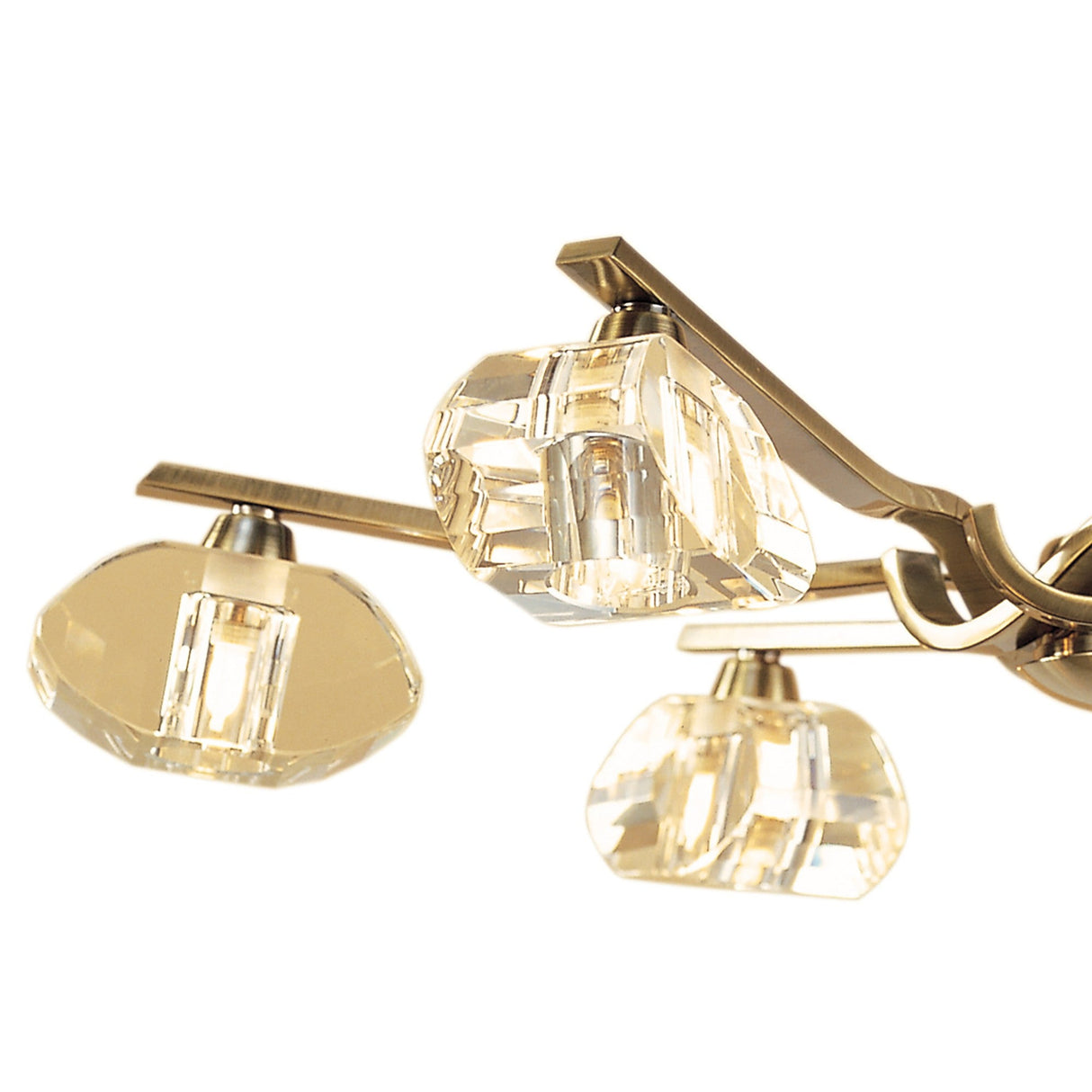 Alfa 63cm 6 Light Chandelier/Semi-Flush - Antique Brass