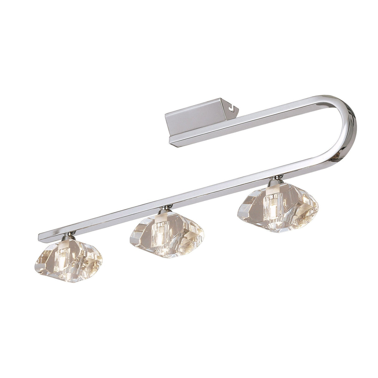 Alfa 3 Light Semi-Flush Ceiling Light - Polished Chrome