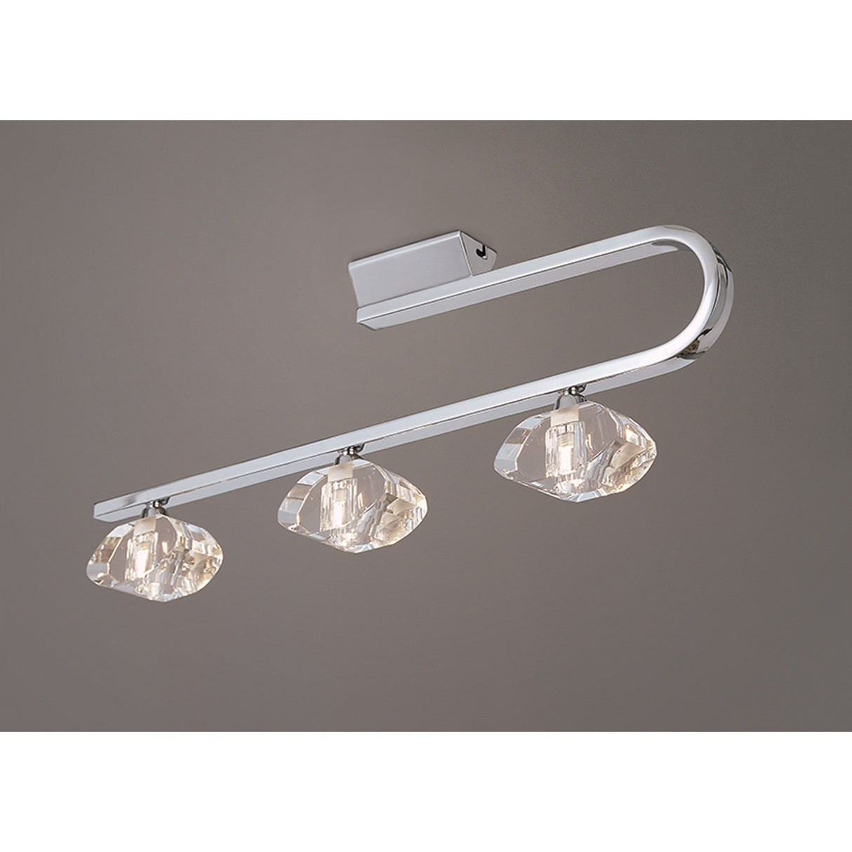 Alfa 3 Light Semi-Flush Ceiling Light - Polished Chrome