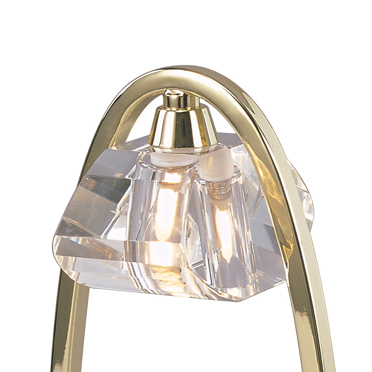 Alfa Large 1 Light Crystal Table Lamp - Polished Brass
