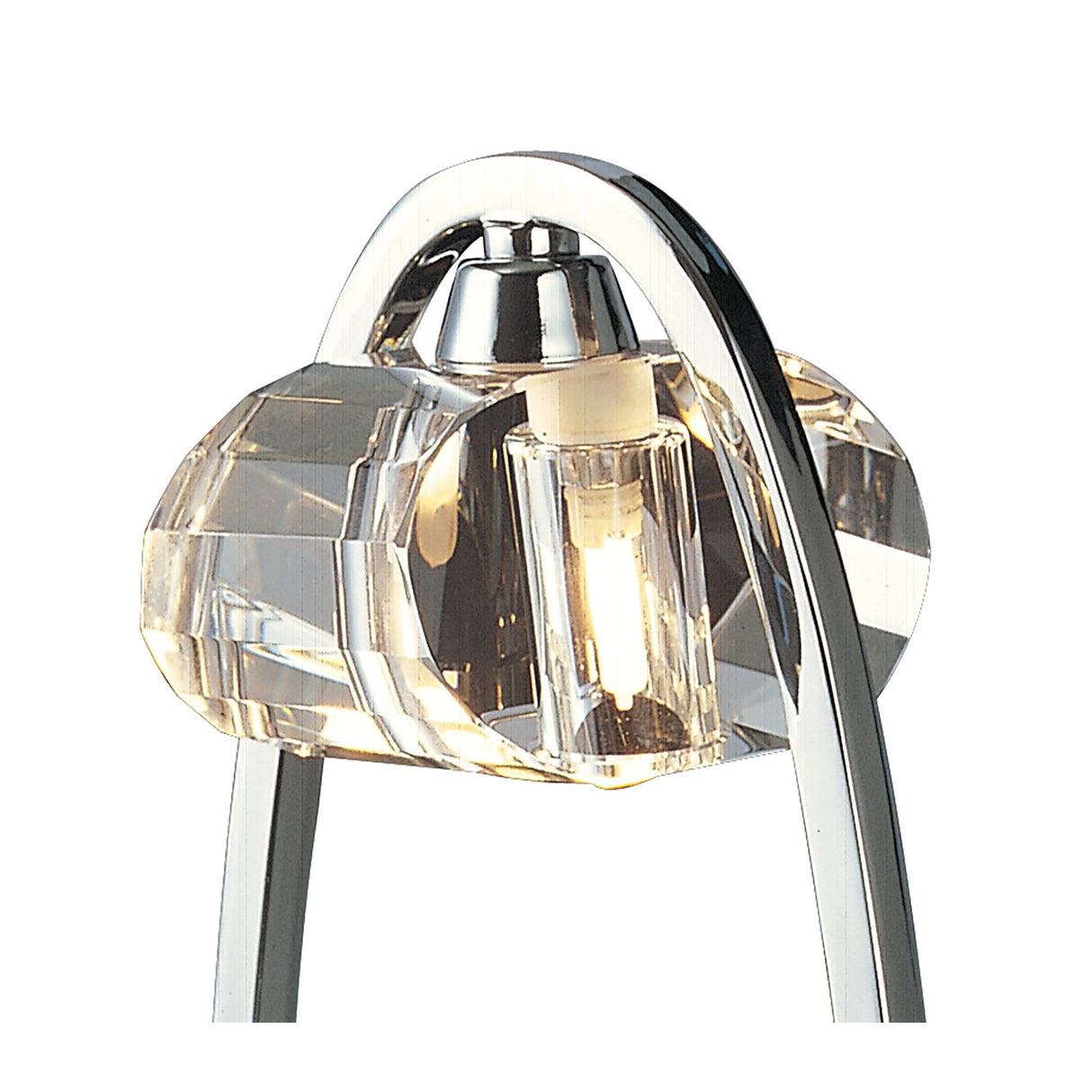 Alfa Large 1 Light Crystal Table Lamp - Polished Chrome