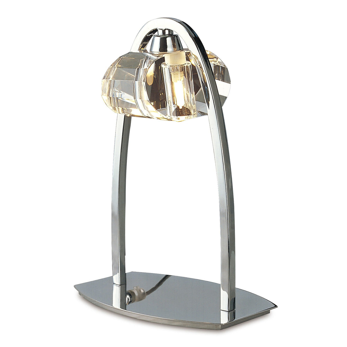 Alfa Large 1 Light Crystal Table Lamp - Polished Chrome