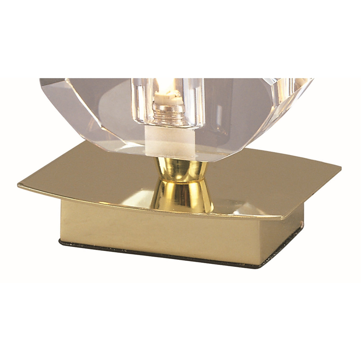 Alfa Small 1 Light Crystal Table Lamp - Polished Brass