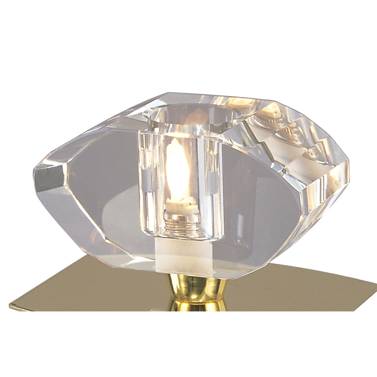 Alfa Small 1 Light Crystal Table Lamp - Polished Brass