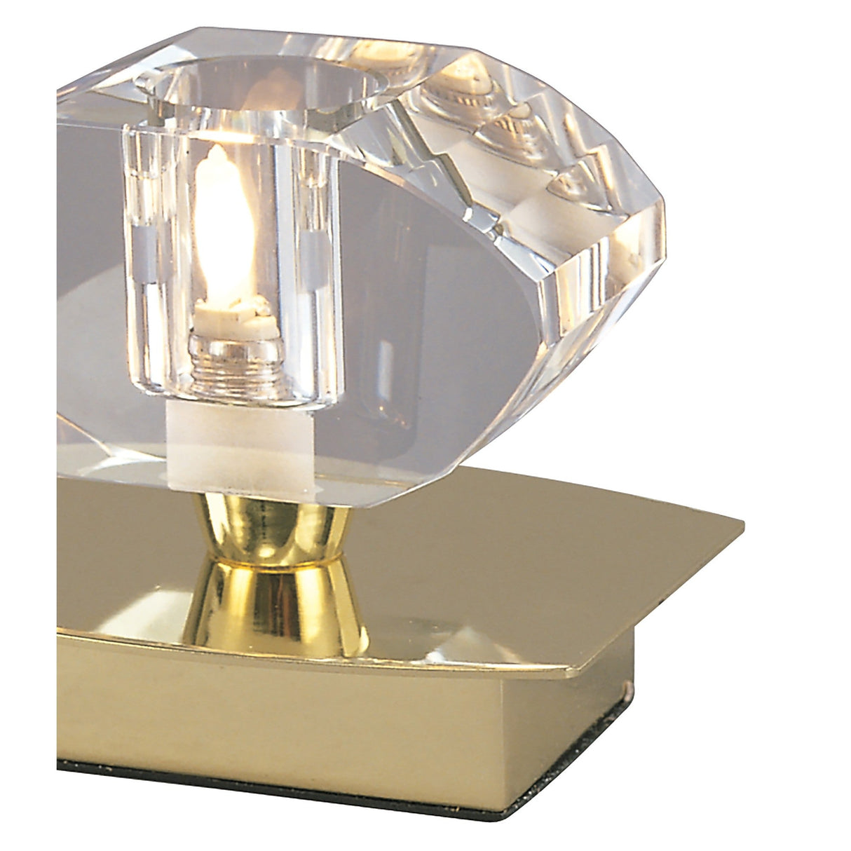 Alfa Small 1 Light Crystal Table Lamp - Polished Brass