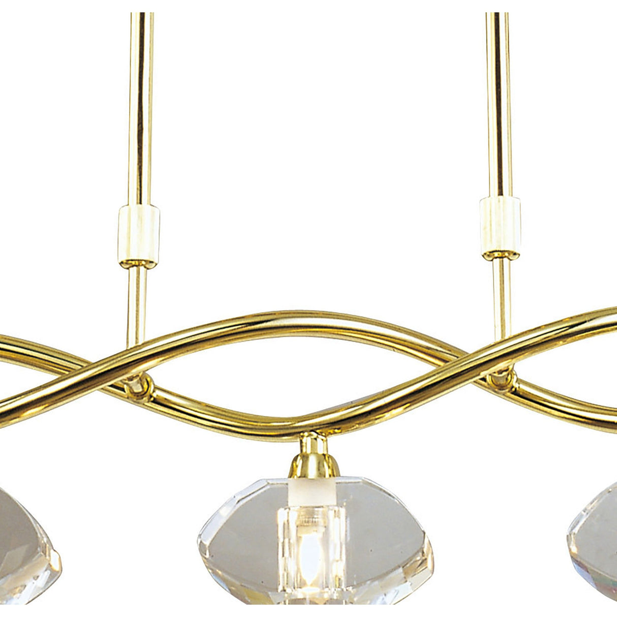 Alfa Linear 5 Light Linear Suspension Light - Polished Brass