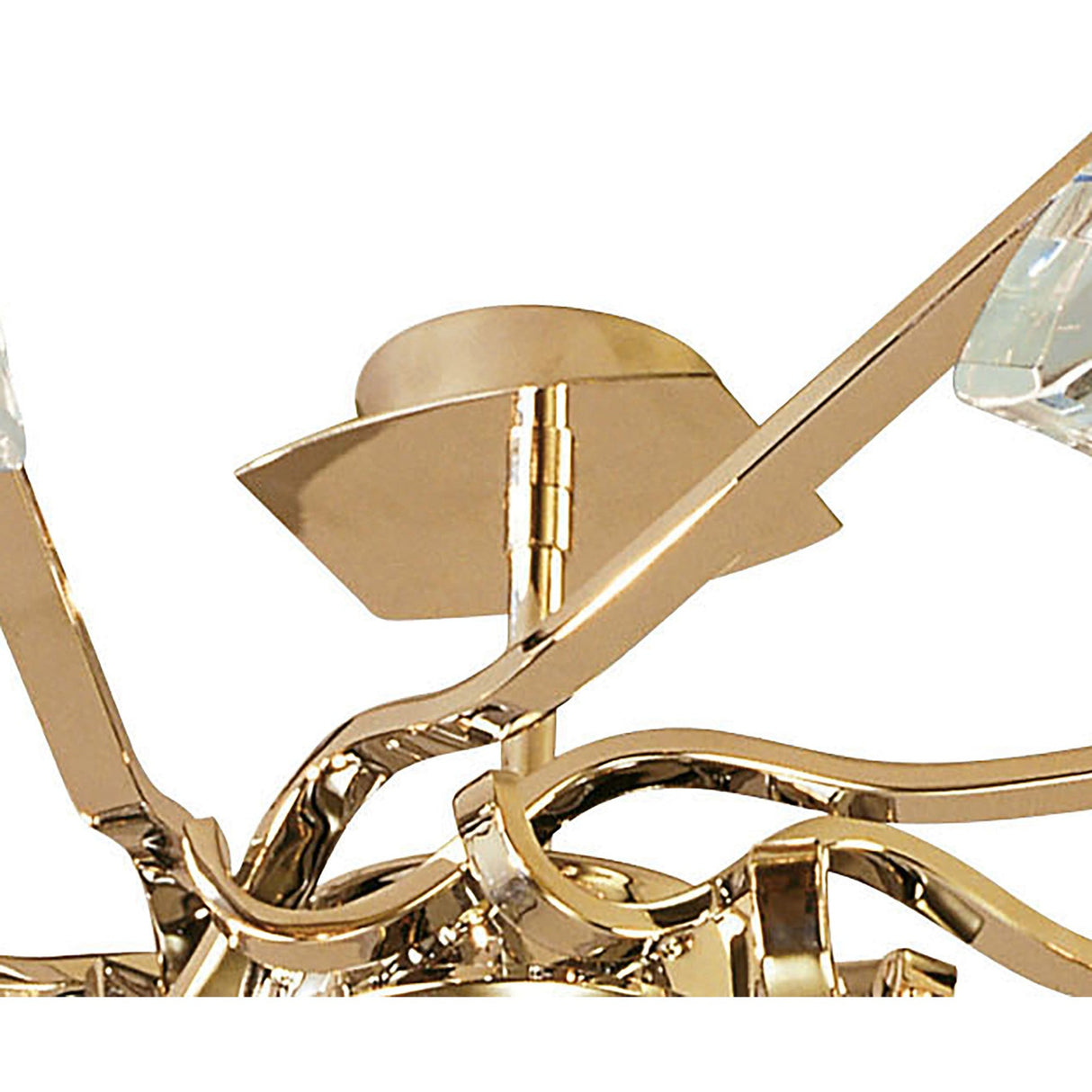 Alfa 8 Light Semi-Flush Ceiling Light - French Gold