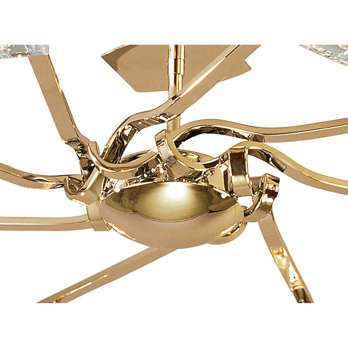 Alfa 8 Light Semi-Flush Ceiling Light - French Gold