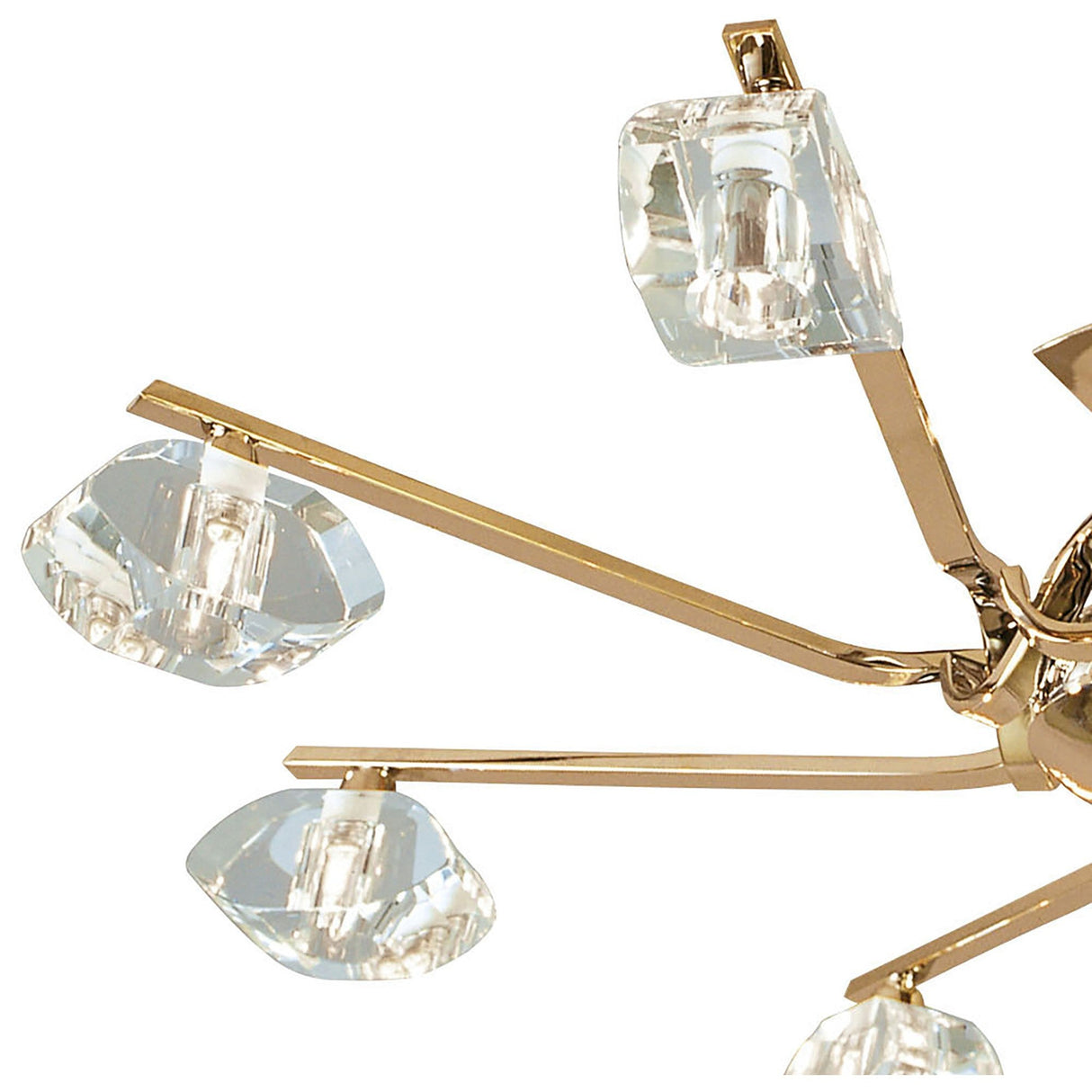 Alfa 8 Light Semi-Flush Ceiling Light - French Gold