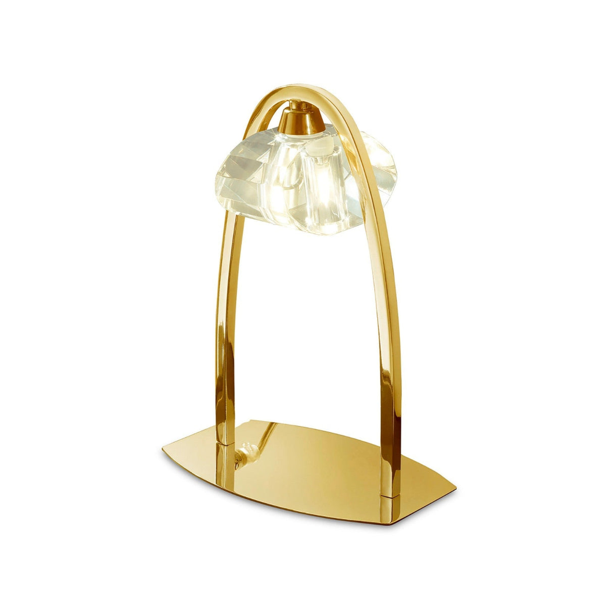 Alfa 1 Light Crystal Table Lamp - French Gold