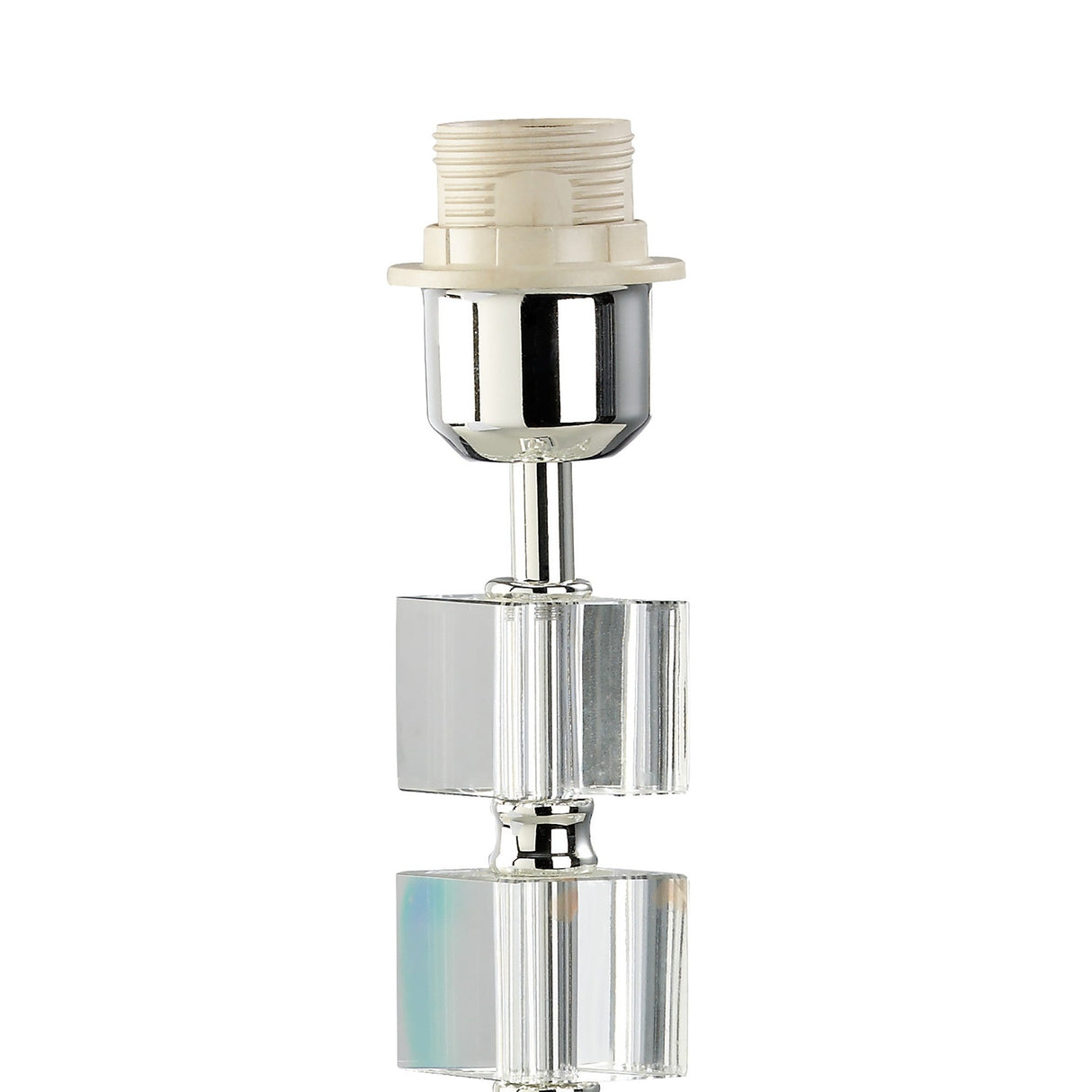 Alina 1 Light Crystal Table Lamp - Silver (Without Shade)