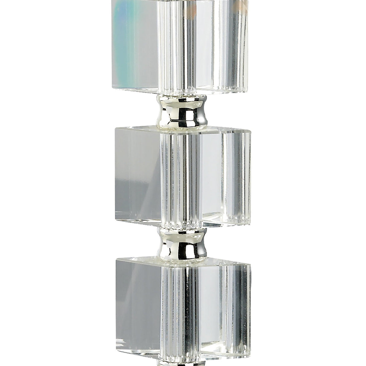 Alina 1 Light Crystal Table Lamp - Silver (Without Shade)