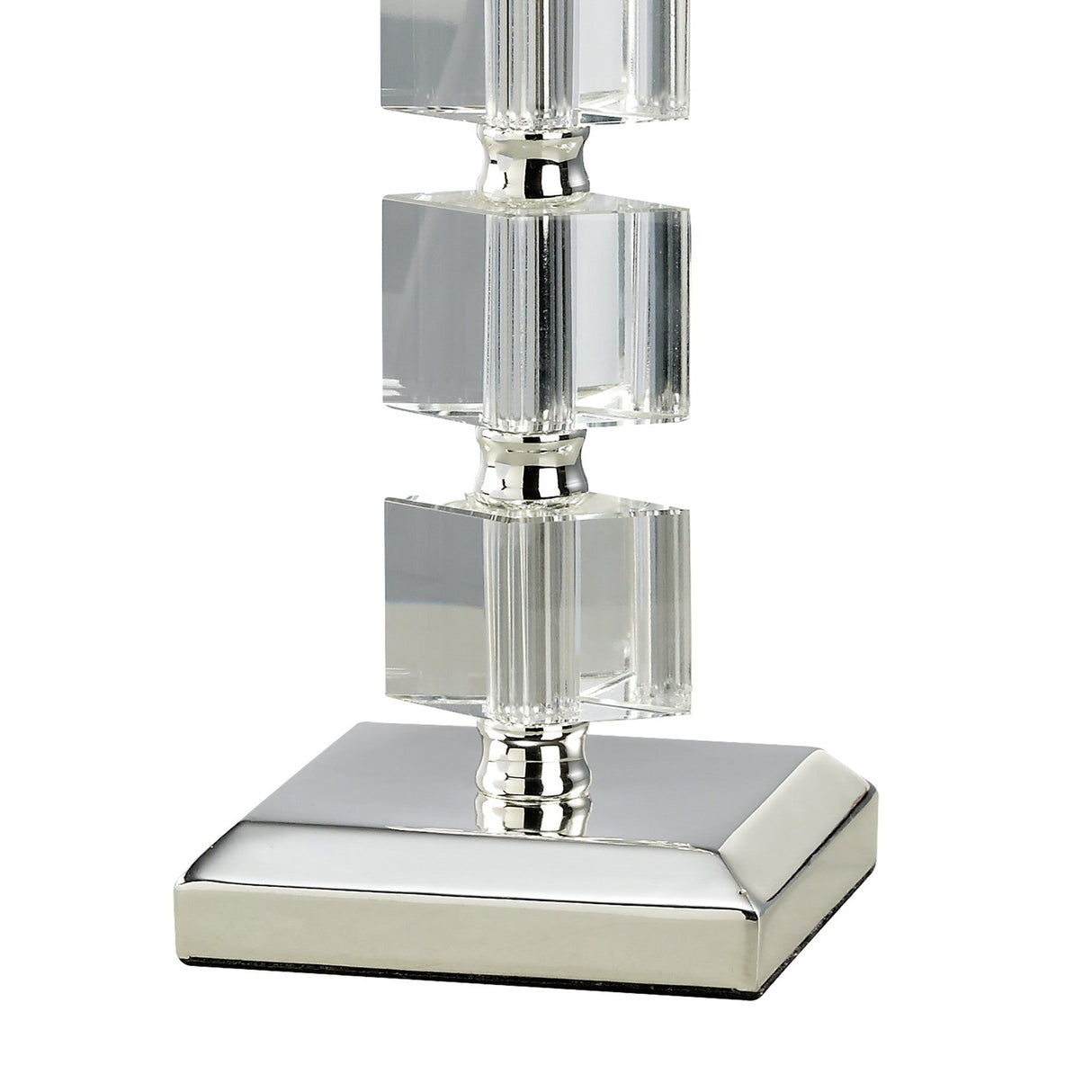 Alina 1 Light Crystal Table Lamp - Silver (Without Shade)