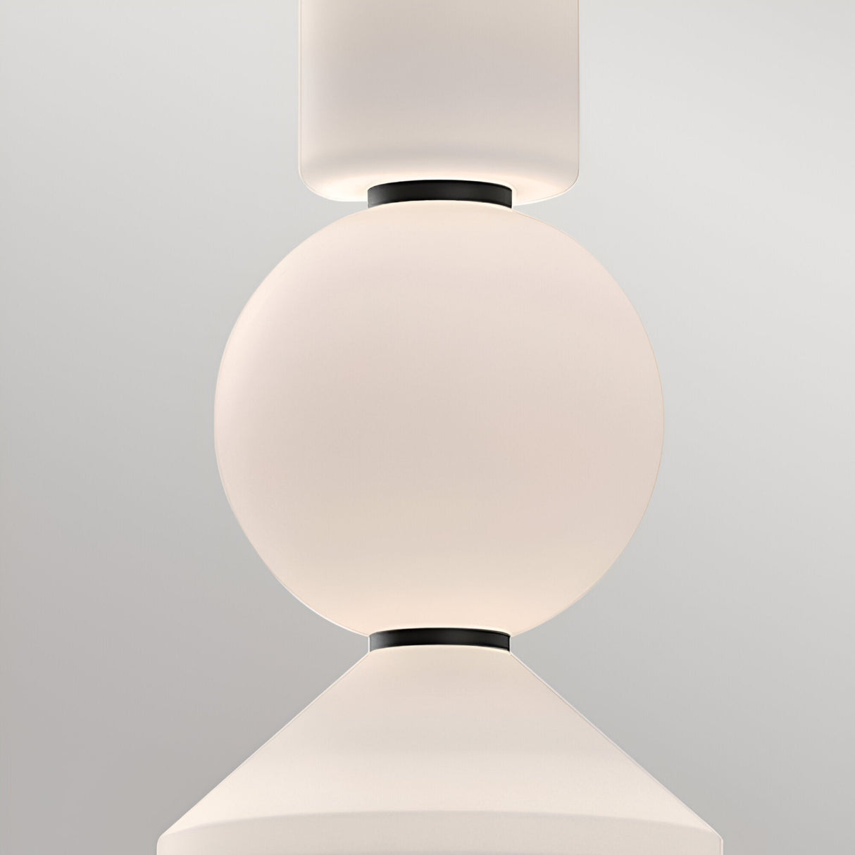 Bijou LED Glass Pendant 20W 3000K - White/Black