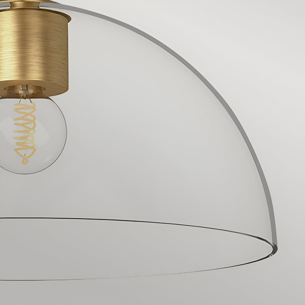 Jude 1 Light Glass Pendant - Brushed Gold