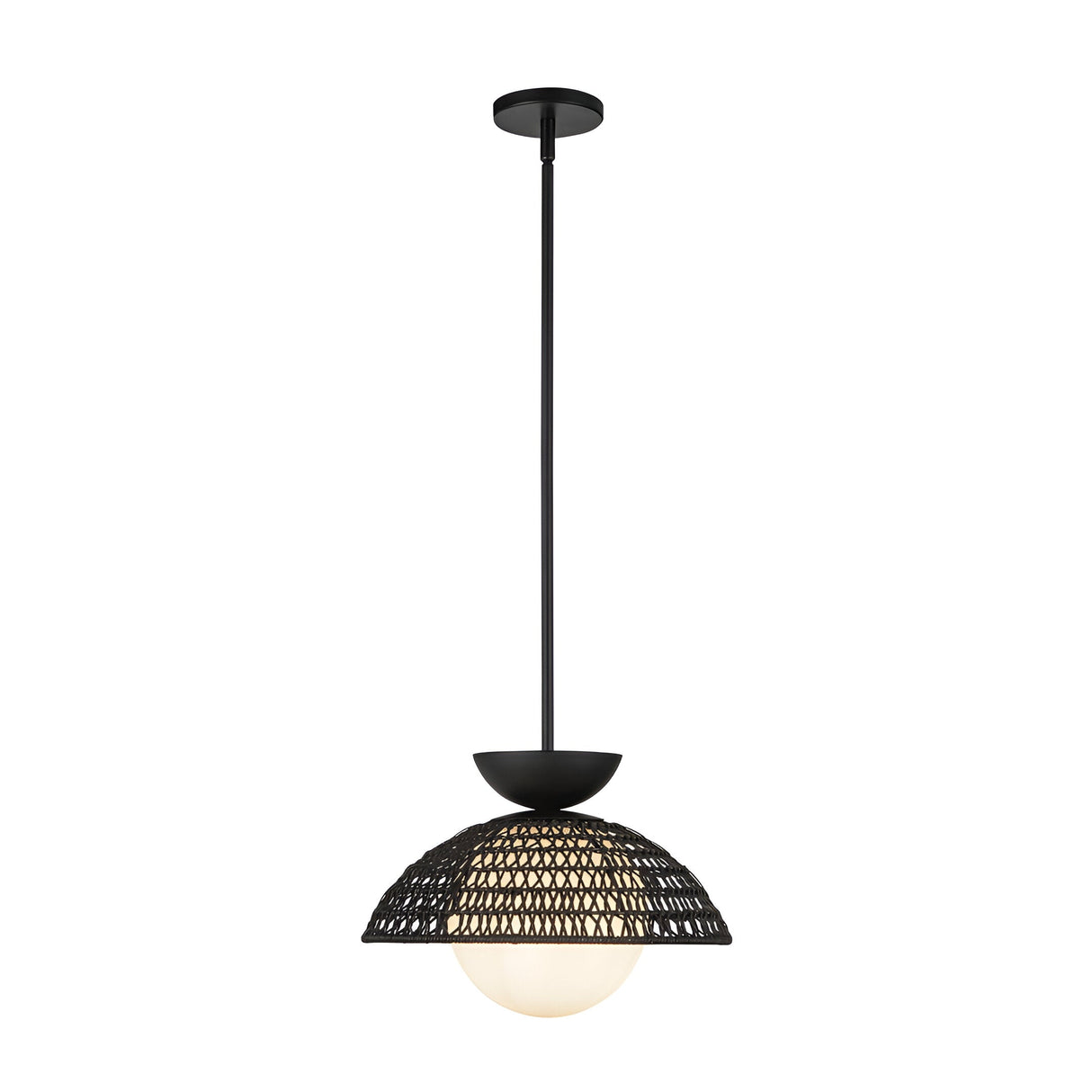 Perth 1 Light Pendant - Matte Black