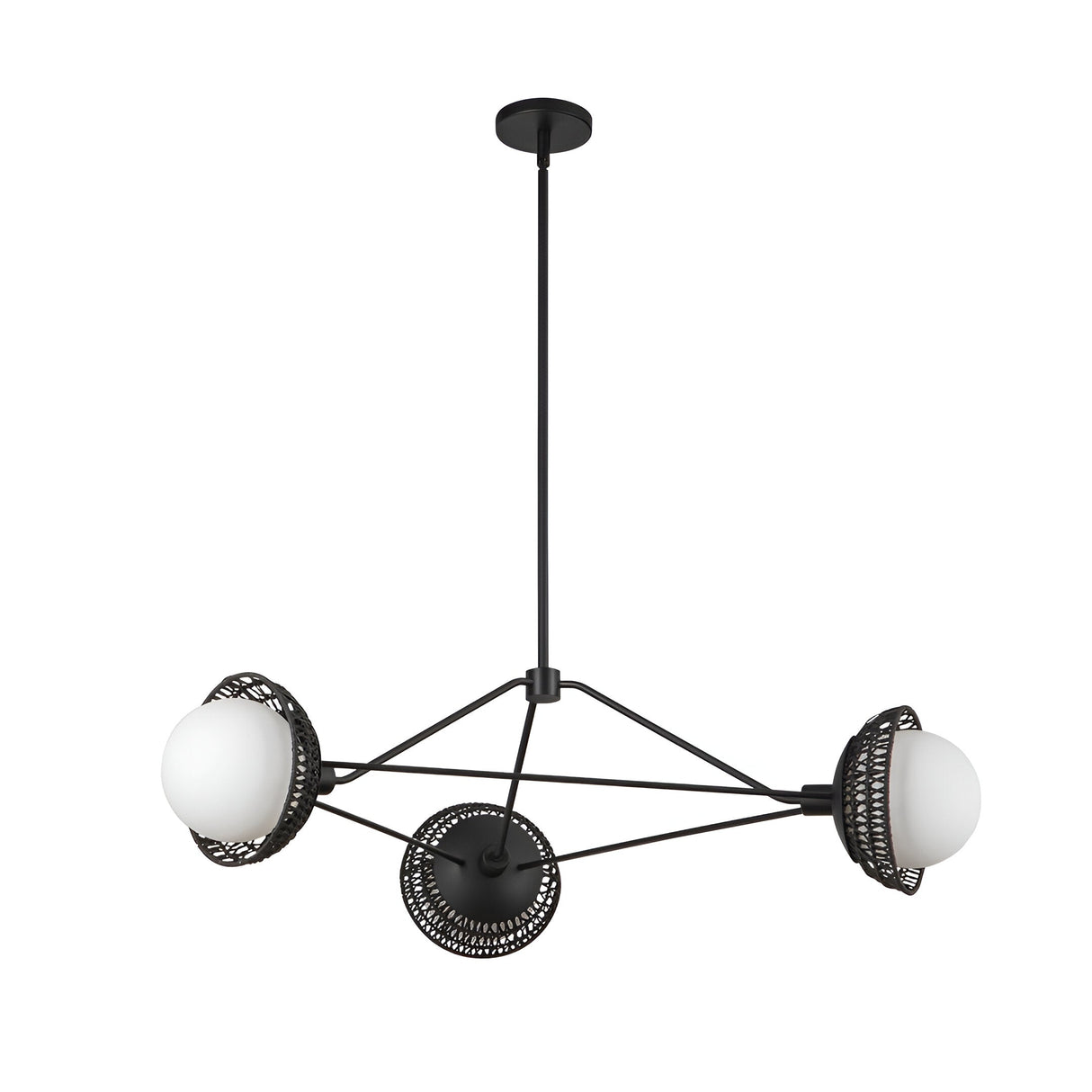 Perth 3 Light Chandelier - Matte Black
