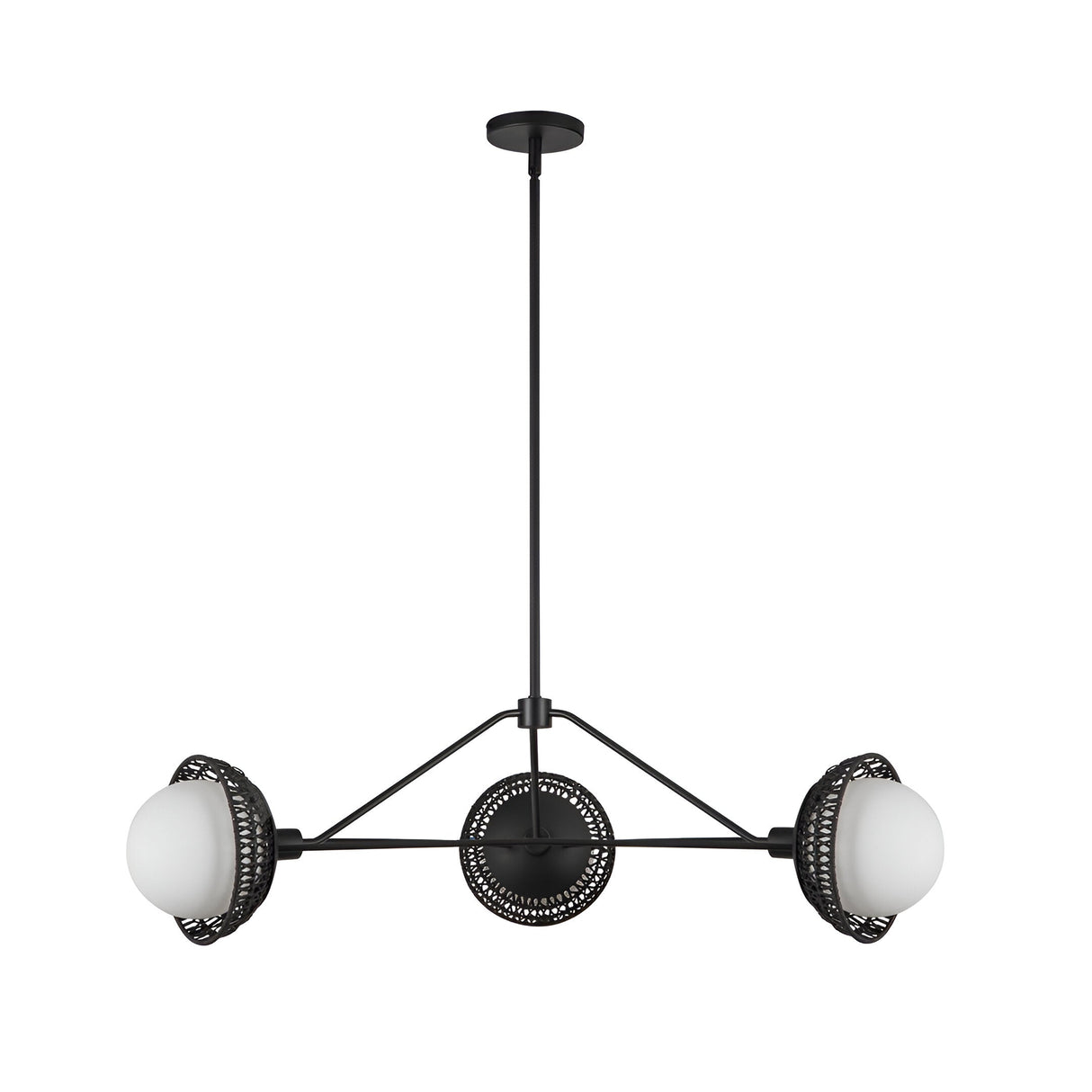 Perth 3 Light Chandelier - Matte Black