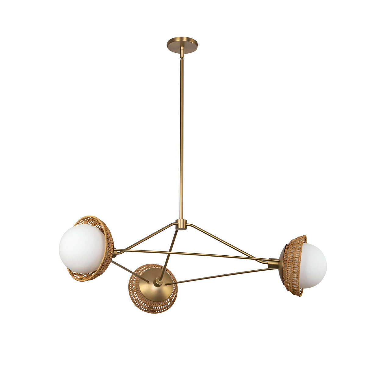 Perth 3 Light Chandelier - Brushed Gold
