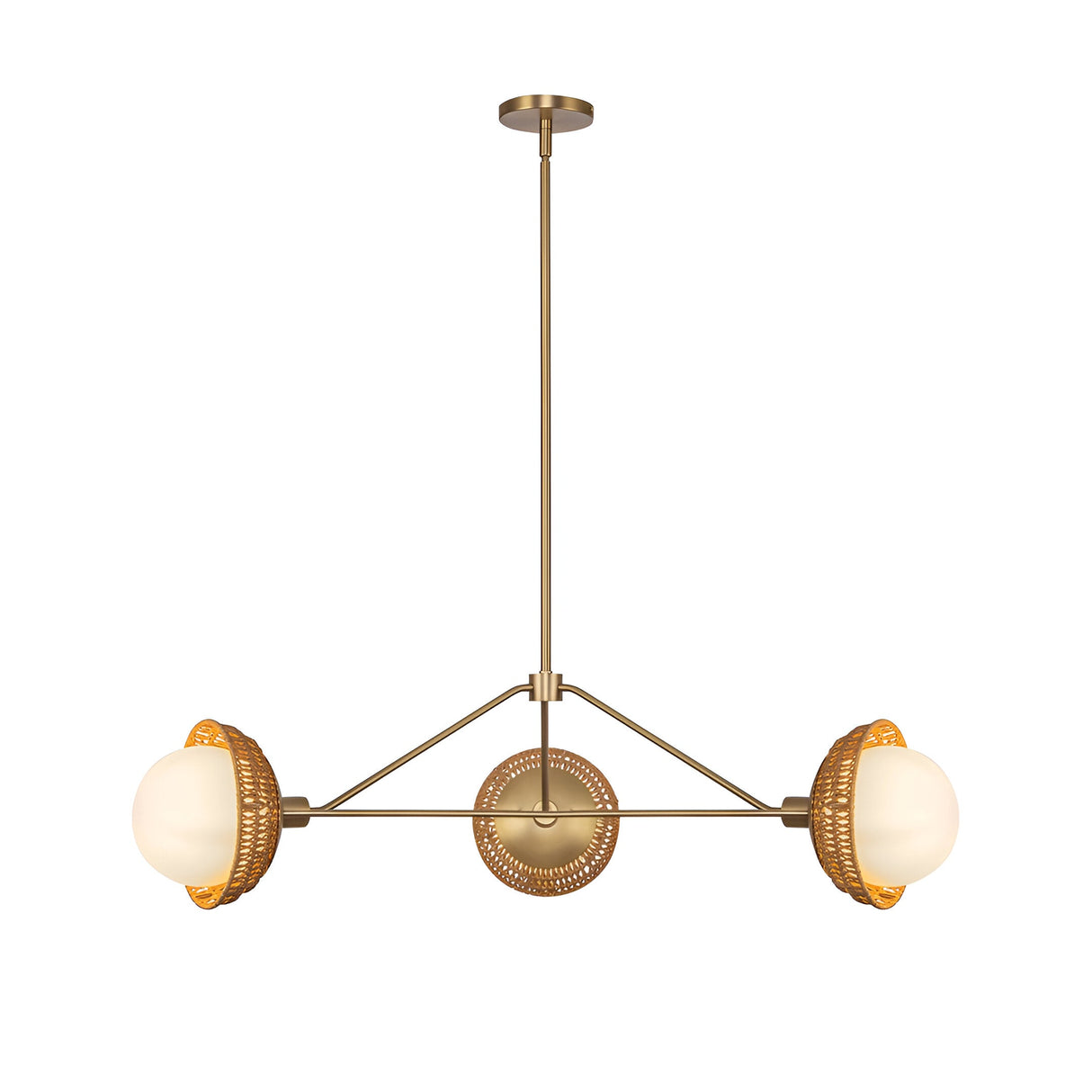 Perth 3 Light Chandelier - Brushed Gold