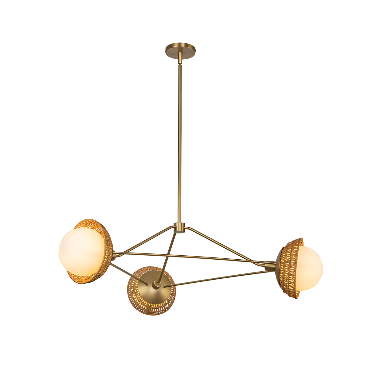 Perth 3 Light Chandelier - Brushed Gold