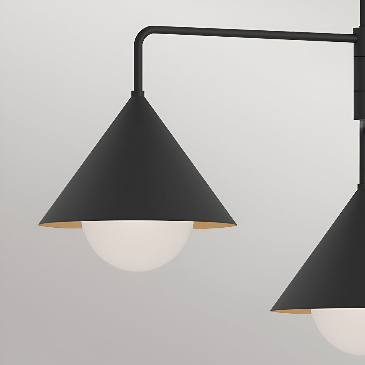 Remyck 3 Light Chandelier - Matte Black