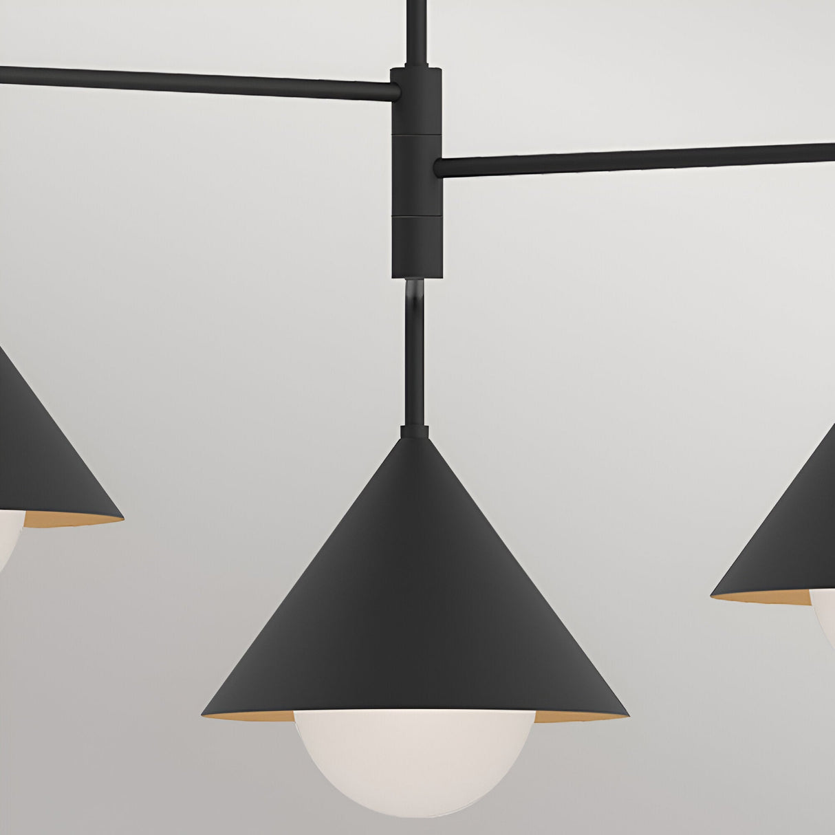 Remyck 3 Light Chandelier - Matte Black